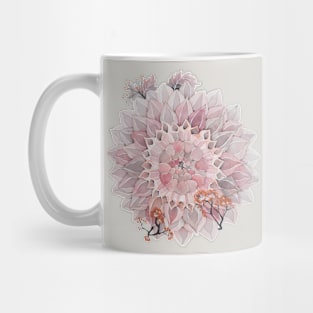 Watercolor Botanical Dahlia Mug